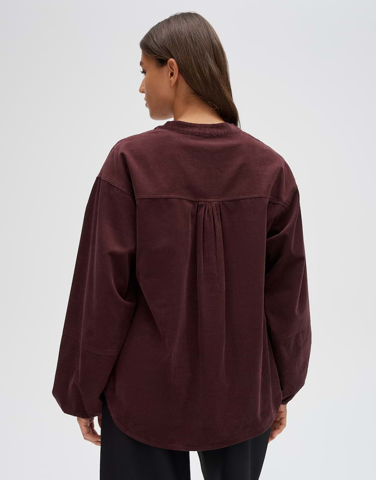 OPUS Feincord Bluse Flando