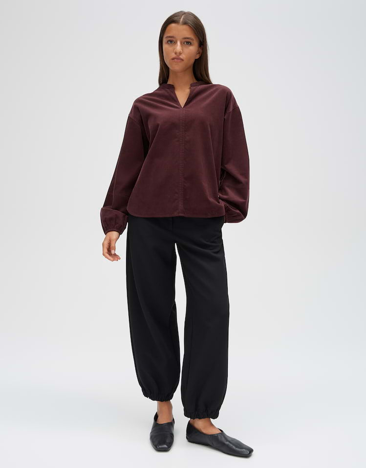 OPUS Feincord Bluse Flando
