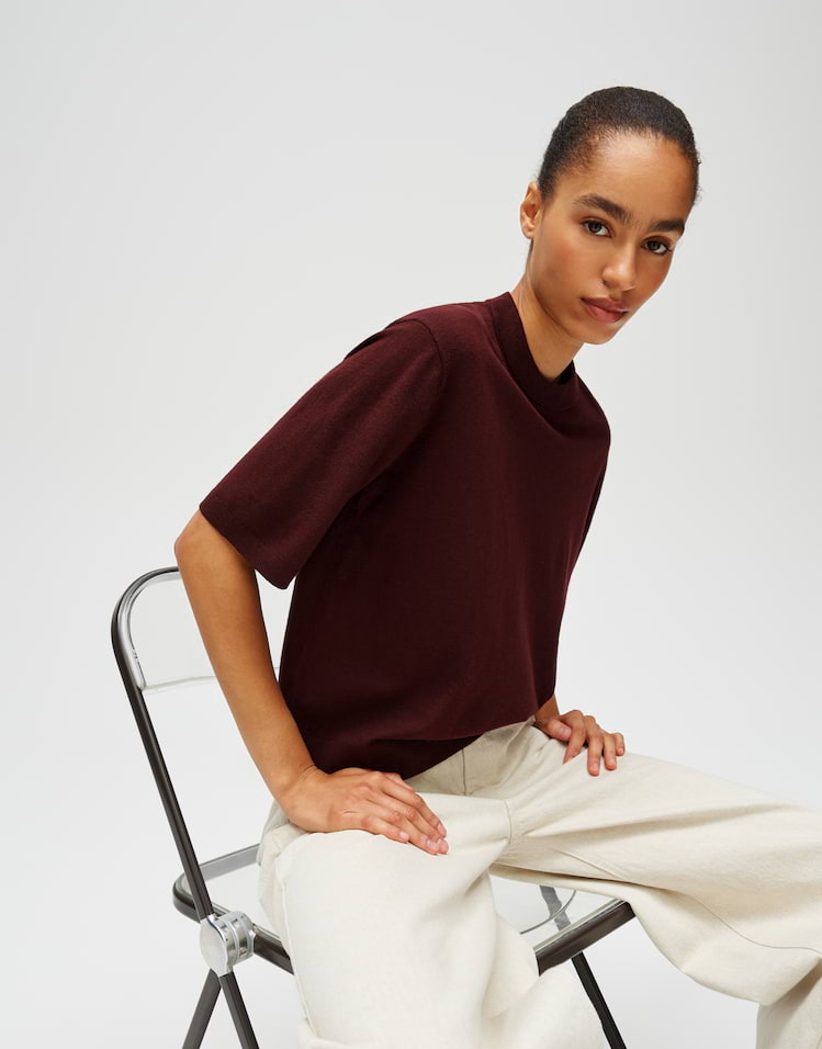 OPUS Kurzarmpullover Pimsi
