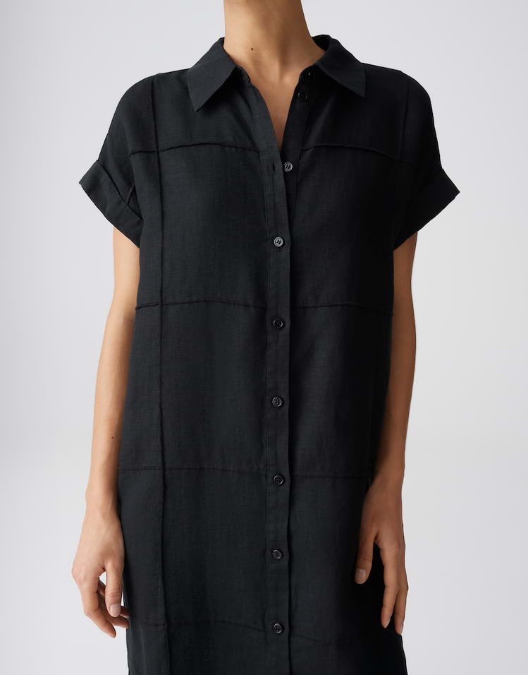 OPUS Hemdblusenkleid aus Leinen Welina