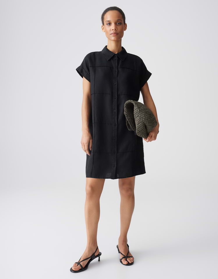 OPUS Hemdblusenkleid aus Leinen Welina