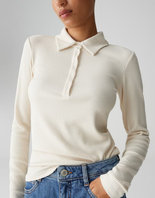 OPUS Langarm Poloshirt Sulona