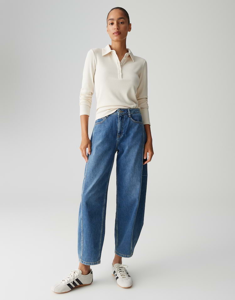 OPUS Langarm Poloshirt Sulona