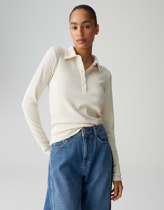 OPUS Langarm Poloshirt Sulona