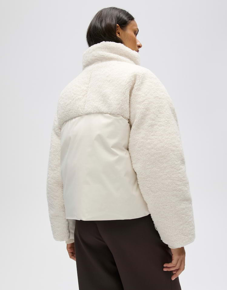 OPUS Puffer Jacke im Materialmix