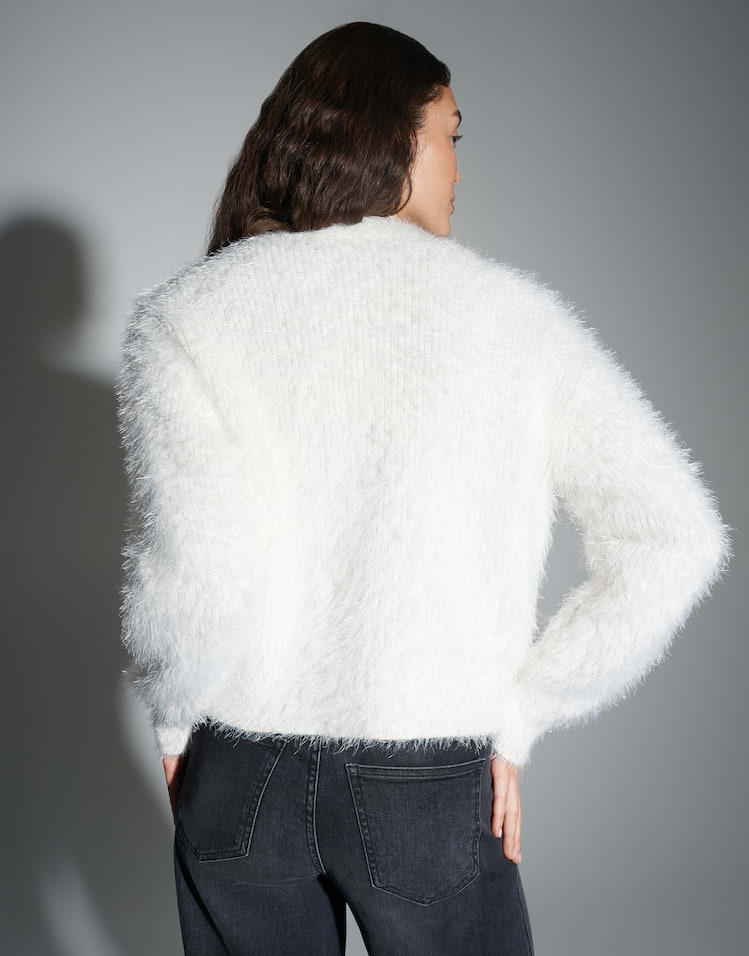 OPUS flauschige Strickjacke Deder