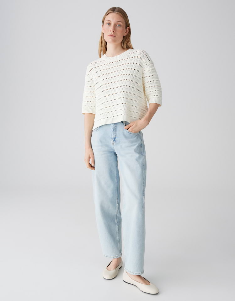 OPUS Lochstirckpullover Ploomina