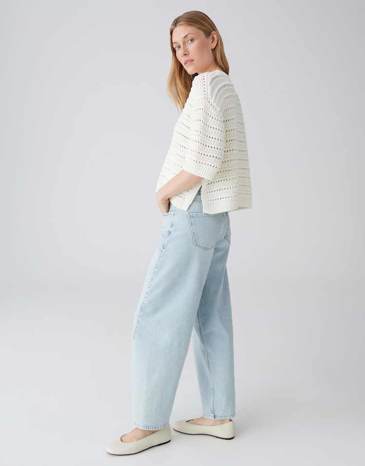 OPUS Lochstirckpullover Ploomina