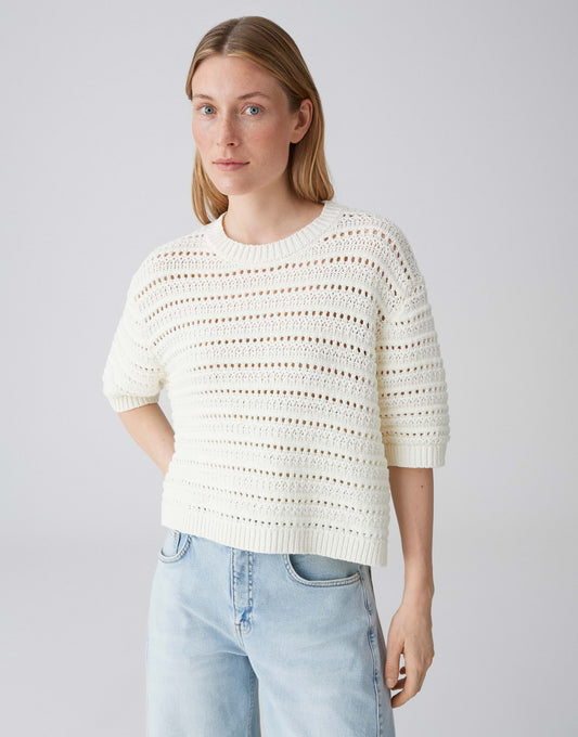 OPUS Lochstirckpullover Ploomina