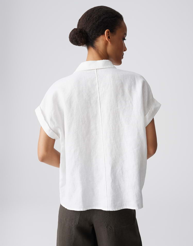 OPUS Leinenbluse Felila mit Struktur