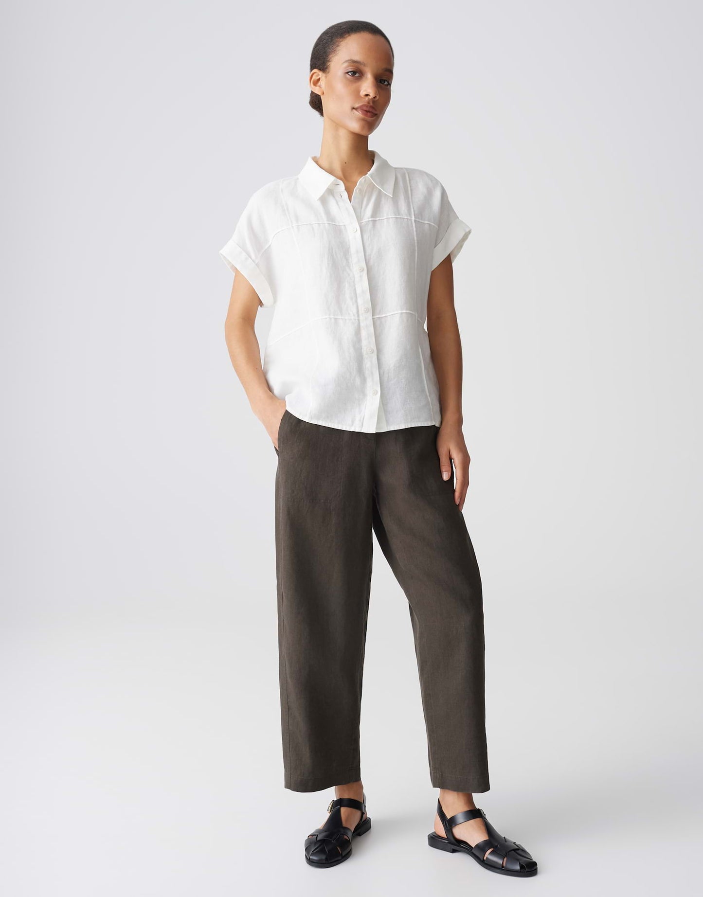 OPUS Leinenbluse Felila mit Struktur