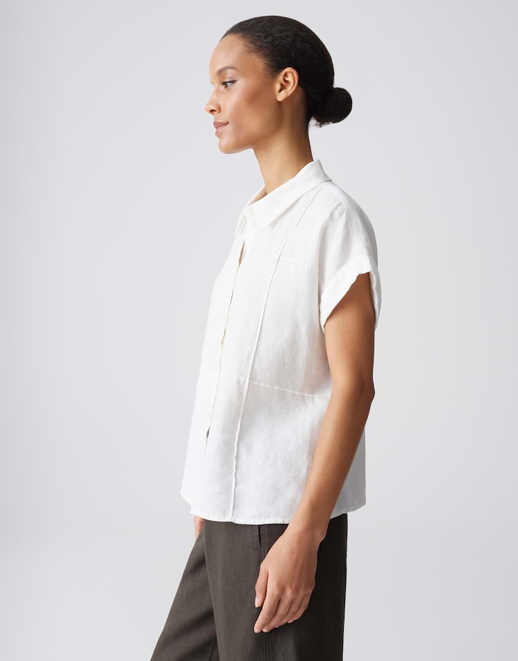 OPUS Leinenbluse Felila mit Struktur