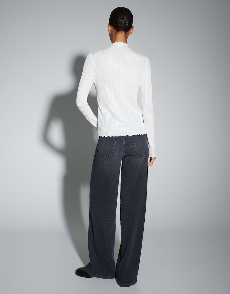 OPUS semitransparentes Longsleeve Sivi