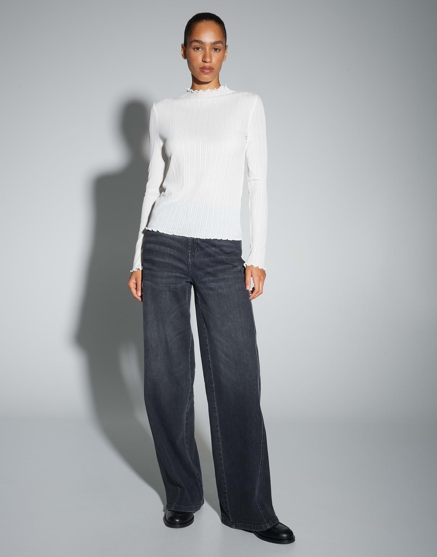 OPUS semitransparentes Longsleeve Sivi