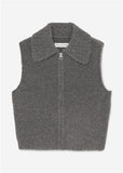MARC O`POLO ärmelloser Bouclé-Zip Cardigan