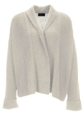 PRINCESS Rippstrickjacke mit Schalkragen